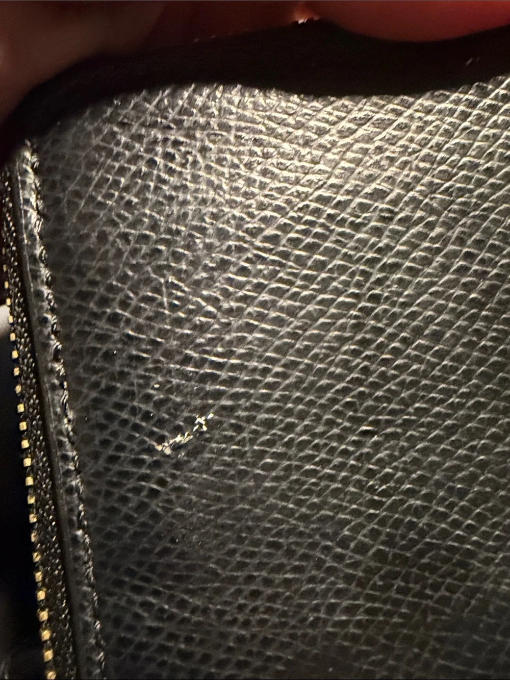 COACH Black Pebbled Leather Zip Wallet with Gold Logo